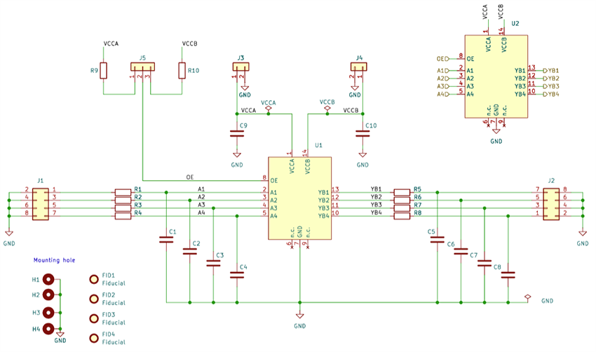 Schematic - Nexperia NEVB-NXU0x04UL Evaluation Boards